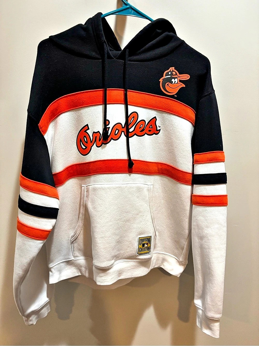 Mitchell & Ness Cooperstown Collection Orioles Hoodie White & Black Large